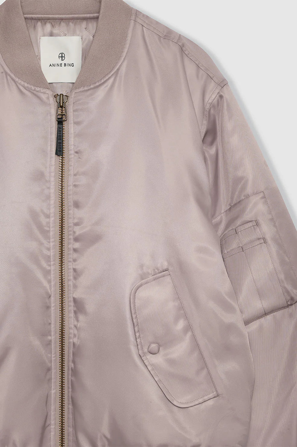 ANINE BING LEON BOMBER CHAMPAGNE SALT CLOTHING