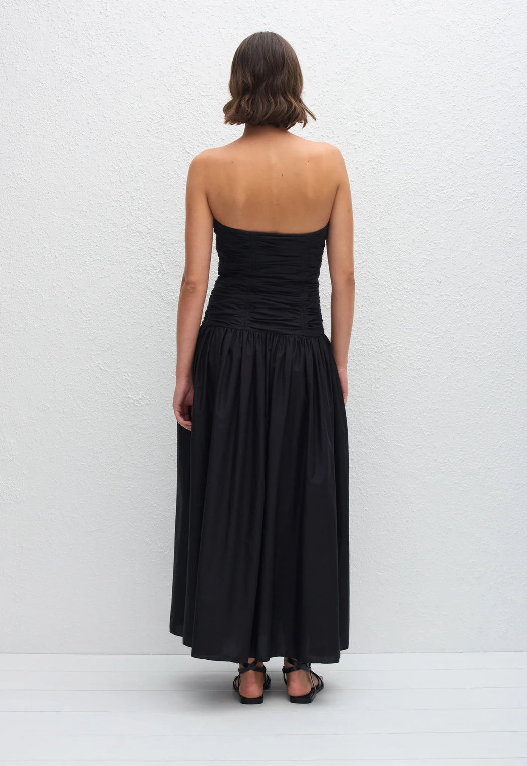 MATTEAU STRAPLESS DROP WAIST DRESS BLACK SALT CLOTHING MATTEAU STRAPLESS DROP WAIST DRESS BLACK SALT CLOTHING