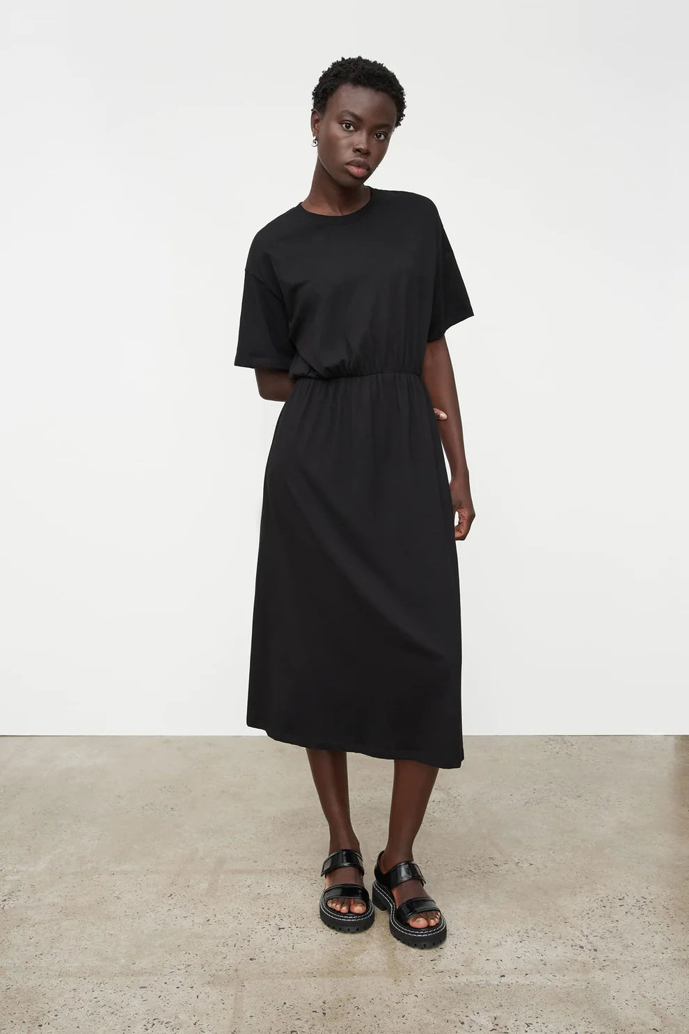 Black t shirt dress zara hotsell