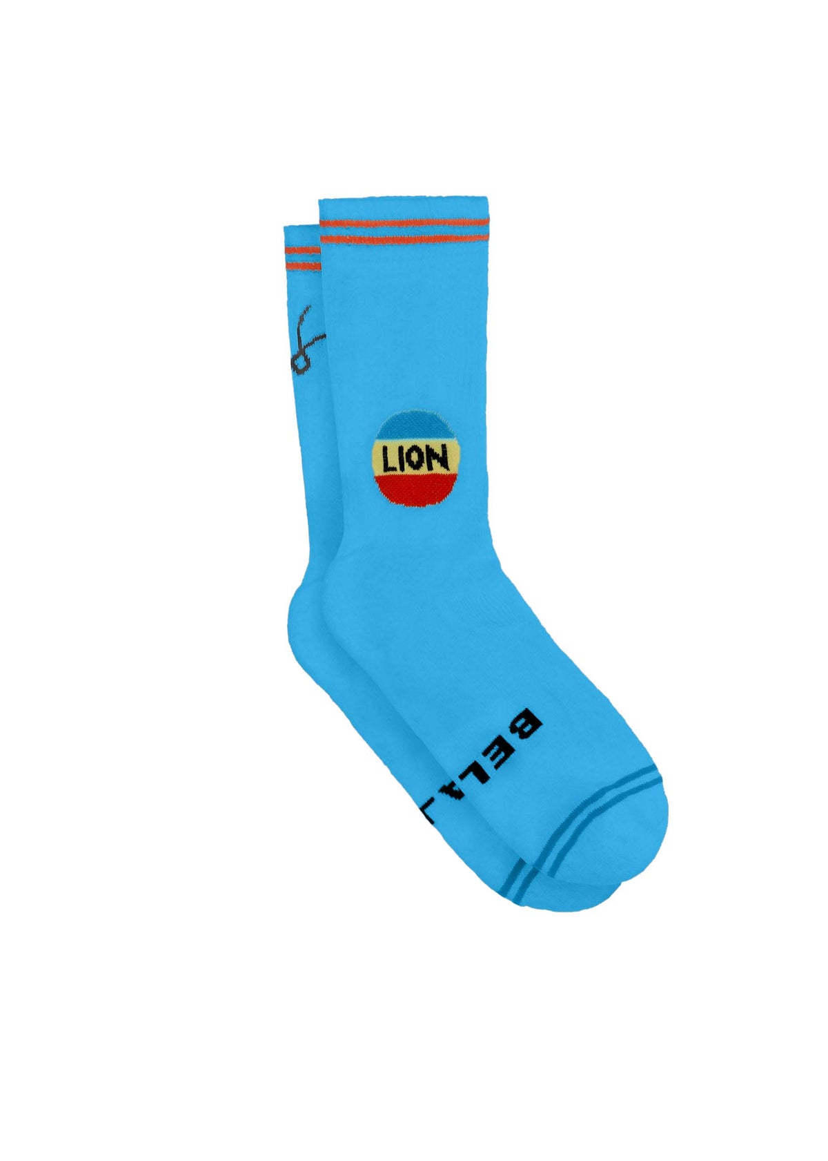 BELLA FREUD LION SOCKS BLUE SALT CLOTHING